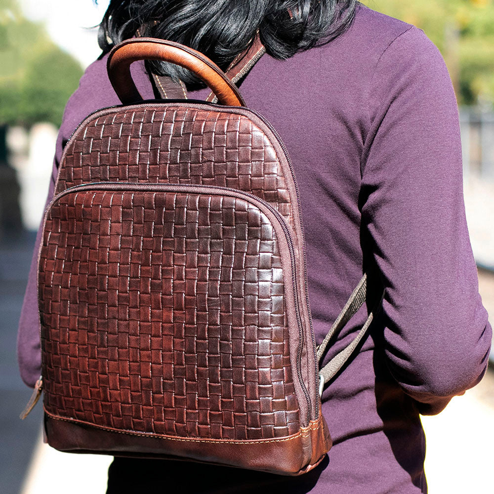Woven Small Backpack